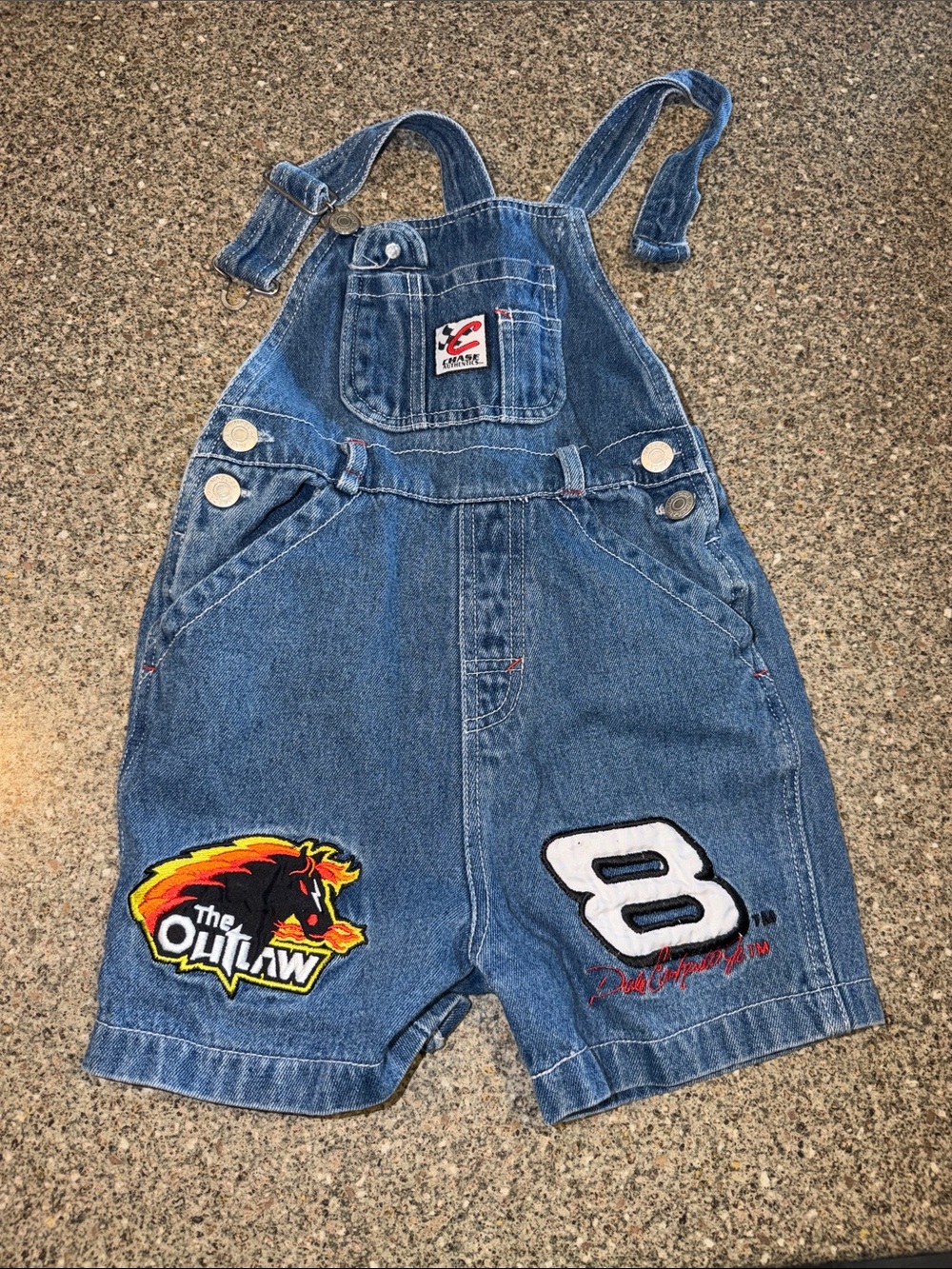 Chase Dale Earnhardt Jr. Denim Overalls Shorts - Nascar Racing